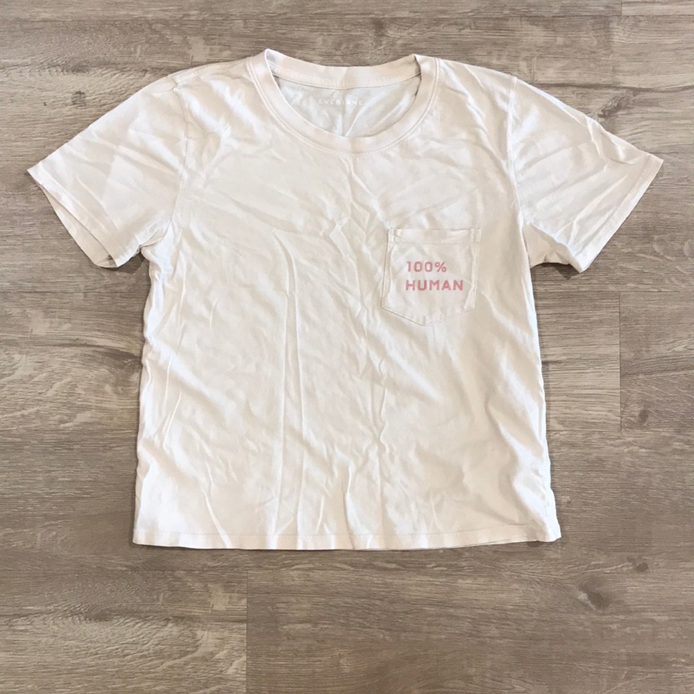 Women’s 100% Human box-cut tee shirt